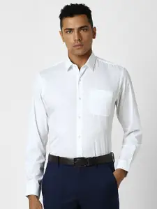 Peter England Men Pure Cotton Polka Dots Printed Slim Fit Opaque Formal Shirt