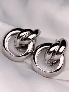 I Jewels Silver Plated Drop Earrings