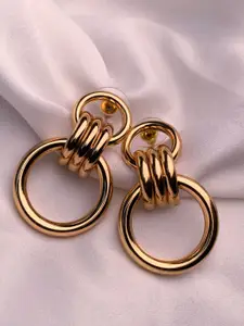 I Jewels Gold Plated Drop Earrings