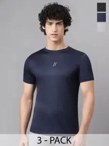 ATICX Men Pack Of 3 Applique Slim Fit T-shirt