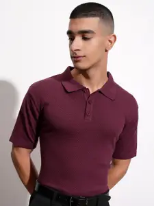 Highlander Men Textured Polo Collar Tshirt