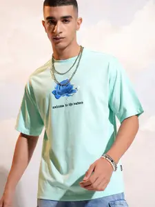 HIGHLANDER Men Typography Printed Applique T-shirt