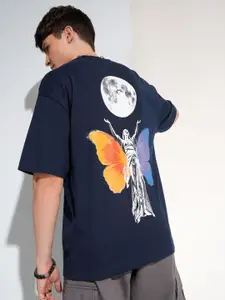 HIGHLANDER Men Slogan Print Oversized Tshirt