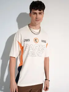 HIGHLANDER Men Graphic Printed Drop Shoulder Sleeves Oversized Tshirt