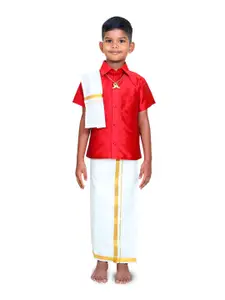 BAESD Boys Shirt with Dhoti Pants