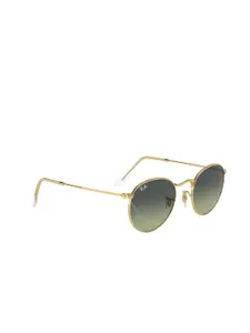 Ray-Ban Men Gradient Green Lens Round Sunglasses - 0RB3447001/BH47