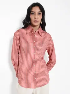 RAREISM Women Comfort Opaque Striped Formal Shirt
