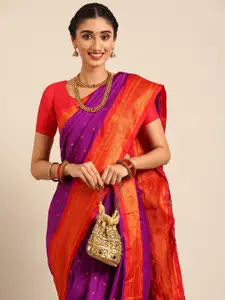 Varkala Silk Sarees Ethnic Motifs Zari Nauvari Paithani Saree