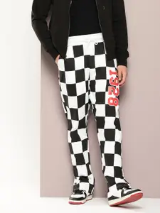 Kook N Keech Men Checked Pure Cotton Regular Track Pant