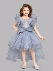 Pink Chick Net Fit & Flare Maxi Dress