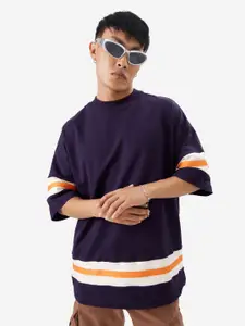 The Souled Store Drop-Shoulder Sleeves Pure Cotton Oversized T-shirt