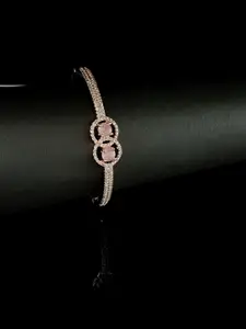 I Jewels Women Rose Gold-Plated Bangle-Style Bracelet