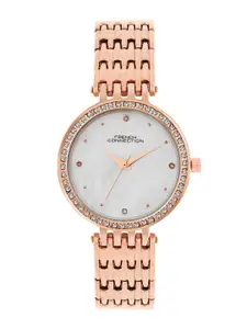 French Connection Women Embellished Dial Straps Analogue Watch FCN075SRGM