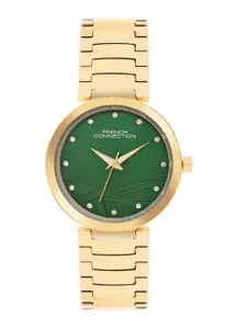 French Connection Women Patterned Dial & Stainless Steel Straps Analogue Watch FCN063GM