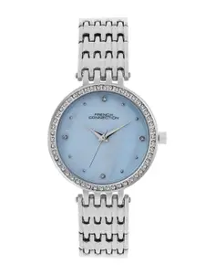 French Connection Women Embellished Dial & Stainless Steel Bracelet Style Watch FCN075SM