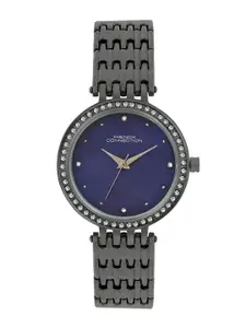 French Connection Women Stainless Steel Bracelet Style Straps Analogue Watch FCN075GNM