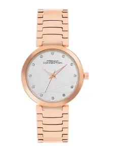 French Connection Women Dial & Stainless Steel Bracelet Style Straps Watch FCN063RGM