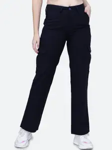 FCK-3 Women Hottie Straight Fit High-Rise Clean Look Stretchable Cargo Jeans
