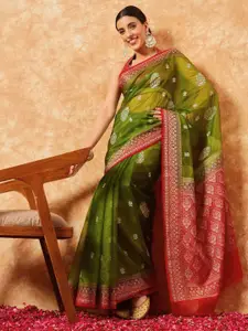 Chhabra 555 Aari Embroidered Tussar Saree
