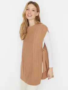 Trendyol Self Design Cable Knit Pullover Sweater