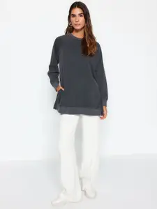 Trendyol Solid Women Sweatshirt