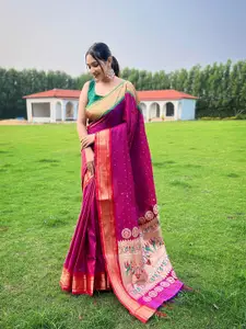 DEVATITHI Woven Design Zari Patola Saree