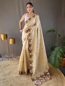 DEVATITHI Woven Design Zari  Tussar Saree