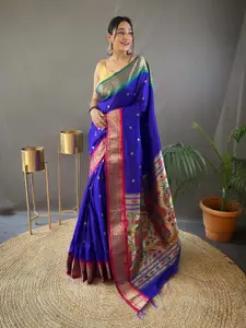 DEVATITHI Ethnic Motifs Woven Design Paithani Saree