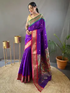 DEVATITHI Ethnic Motifs Woven Design  Paithani Saree