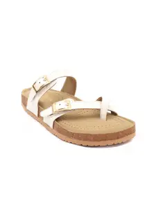 Maysun Women Open Toe Flats with Buckles