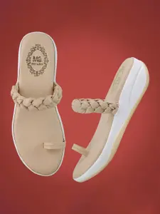 madam glorious Textured Open Toe Wedge Heels