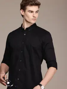 French Connection Slim Fit Button-Down Collar Pure Cotton Casual Shirt