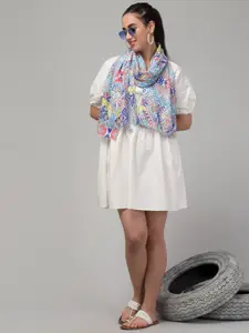 J Style Women Abstract Printed Scarf