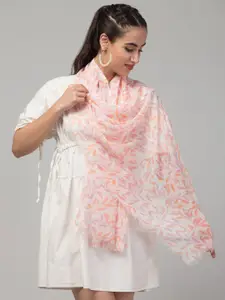 J Style Women Leaf Printed Scarf