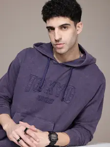 The Roadster Life Co. Pure Cotton Applique Relaxed Fit Hooded Sweatshirt