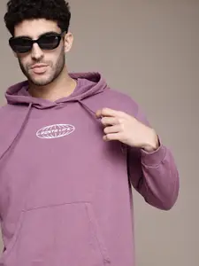 The Roadster Life Co. Typography Detailed Relaxed Fit Hooded Sweatshirt