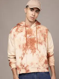 The Roadster Lifestyle Co. Tie-Dye Printed Hooded Sweatshirt