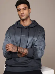 The Roadster Life Co. Dyed Hooded Relaxed Fit Pure Cotton Sweatshirt