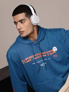 The Roadster Lifestyle Co. Men Printed Hooded Relaxed Fit Sweatshirt