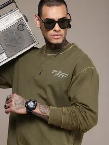 The Roadster Life Co. Pure Cotton Washed Effect Relaxed Fit Sweatshirt