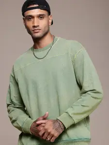 The Roadster Life Co. Round Neck Pure Cotton Relaxed Fit Sweatshirt