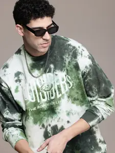 The Roadster Life Co. Pure Cotton Printed & Dyed Sweatshirt