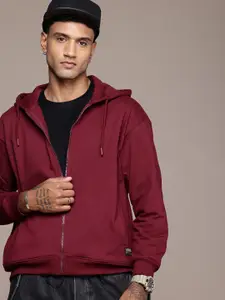 The Roadster Life Co. Relaxed Fit Front Open Hooded Sweatshirt