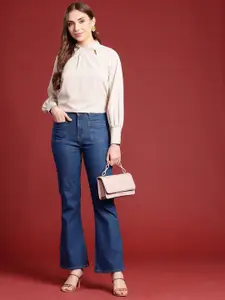 all about you Women Slim Bootcut High-Rise Stretchable Jeans