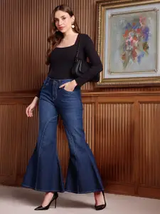 all about you Women Slim Bootcut High-Rise Light Fade Stretchable Jeans