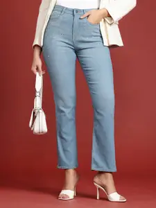 all about you Women Mom Fit Stone-Studded Stretchable Jeans