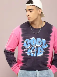 Kook N Keech Pure Cotton Dyed & Typography Printed Sweatshirt