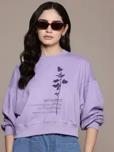 The Roadster Lifestyle Co. Women Printed Sweatshirt