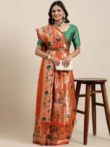 LeeliPeeri Designer Ethnic Motifs Woven Design  Kanjeevaram Saree