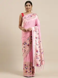 LeeliPeeri Designer Woven Design Zari Silk Blend Kanjeevaram Saree